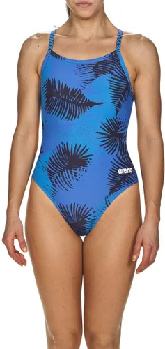 Vista 11 de Arena Traje de baño de una pieza Challenge Back con diseño de palma para mujer Negro