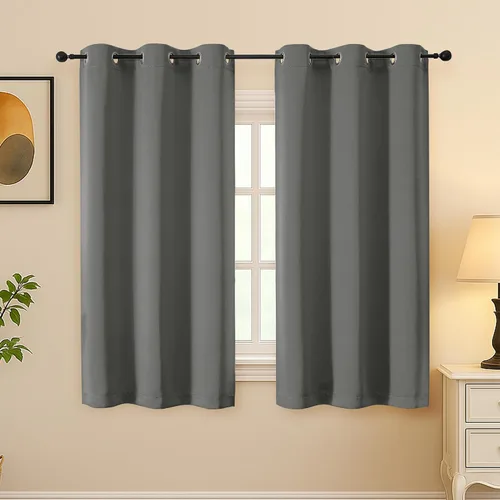 Vista 11 de Simplebrand Juego de 2 paneles de cenefa aguamarina para ventana de cocina de 14 pulgadas de largo, cortinas de oscurecimiento de habitación