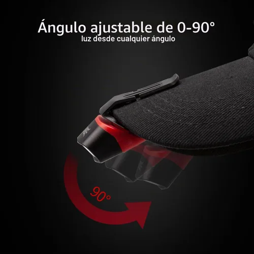 Vista 3 de SUNREI - Luz recargable con sensor de movimiento con clip en el sombrero con 150 lúmenes y 600 mAh, linterna giratoria para pesca, camping, correr