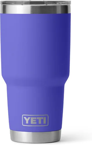 Vista 13 de YETI Rambler - Vaso de 30 oz, acero inoxidable, aislado al vacío con tapa MagSlider, color carmesí Amarillo
