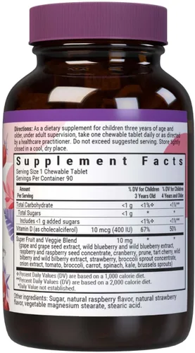 Vista 2 de Bluebonnet Nutrition Rainforest Animalz - Tableta masticable de vitamina D3 de 400 UI, sin soja, lácteos y gluten, sin OMG, certificado Kosher, apto