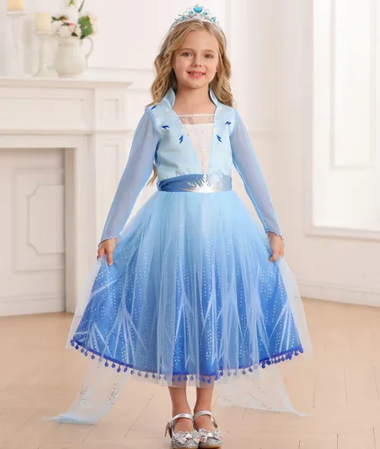 Vista 2 de Disfraz de princesa para niñas de 3 a 12 años, fiesta de Halloween, cosplay.