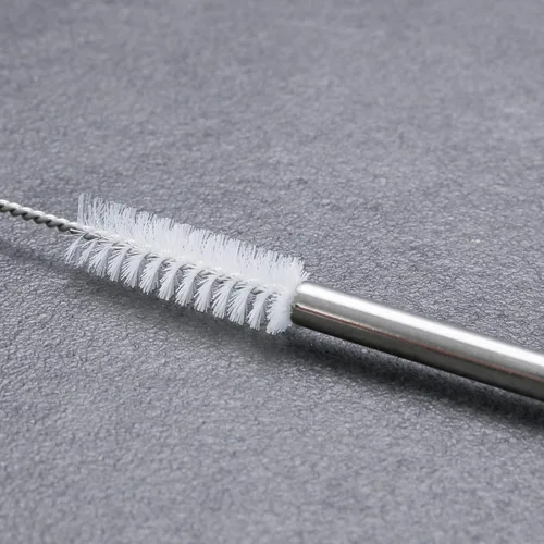 Vista 3 de Paquete de 50 cepillos de limpieza para pajitas de acero inoxidable y cepillo de limpieza para popotes de batidos, reutilizable, lavable, apto