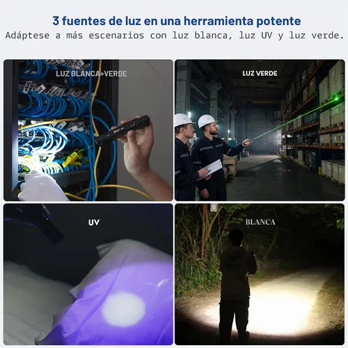 Vista 4 de WUBEN Linterna X5 recargable, 1300 lúmenes linterna brillante 6 modos Negro