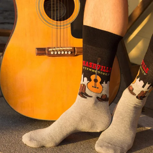Vista 4 de Hot Sox Men's Fun Famous Paintings Crew Socks-1 Pair Pack-Cool & Artistic Gifts