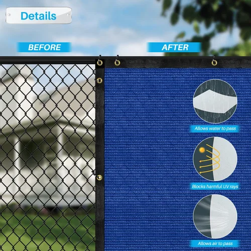Vista 4 de Patio - Pantalla de privacidad para valla de 6', tamaño personalizable