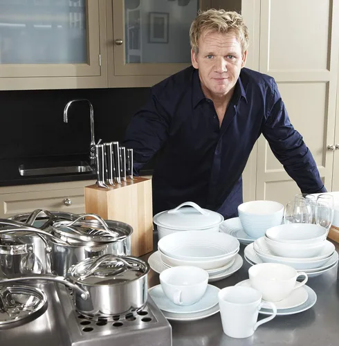 Vista 4 de Royal Doulton Exclusivo para plato de ensalada Gordon Ramsay Maze Blue Azul