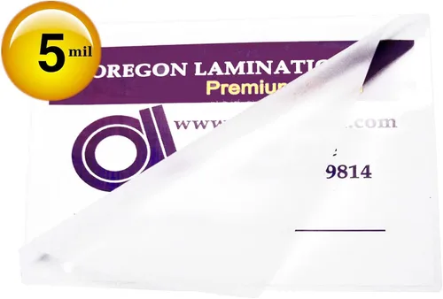 Vista 3 de 5000 bolsas de laminación térmica, tamaño de tarjeta de visita de 2.25 x 3.75 pulgadas, calor para acabado brillante transparente a través
