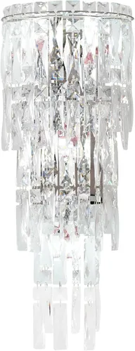 Vista 9 de Apliques de pared, modernos apliques de pared de cristal para interiores, lámpara de pared cromada de lujo, lámpara de pared K9 con gotas de cristal