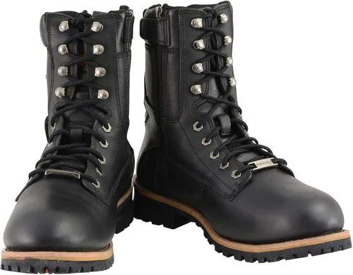 Vista 6 de Milwaukee Leather Botas clásicas para hombre con cierre de cremallera lateral