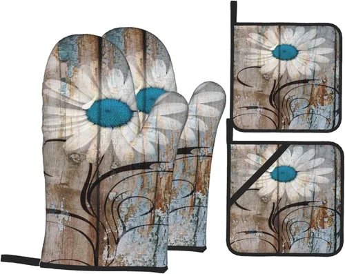 Vista 8 de Paquete de 2 soportes para macetas rústicas de margaritas con bucles para colgar, juego de agarraderas para decoración de concurso, encimera