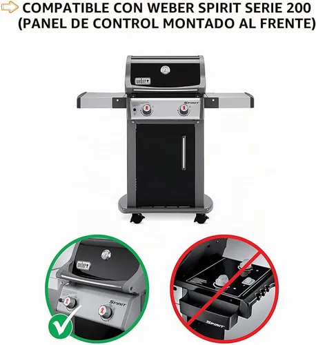 Vista 5 de 7635 Barras saborizadoras de 15.3 pulgadas para Weber Spirit 2 piezas, repuesto para parrillas Weber GS4 Spirit II e I E210 S210 E215 E220 S220