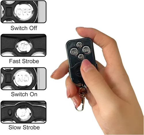 Vista 5 de Kit de arnés de cableado con control remoto inalámbrico para barra de luz LED de 12 V, soporta 1/2 cables, 4 modos
