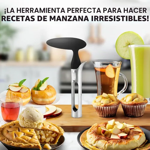 Vista 6 de Zulay Kitchen Herramienta Premium para Descorazonar Manzanas - Hojas Ultra Afiladas de Acero Inoxidable y Serradas para Descorazonar Fácilmente