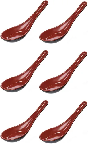 Vista 6 de JapanBargain cuencos plásticos de dos tonos negros/rojos, rojo, negro