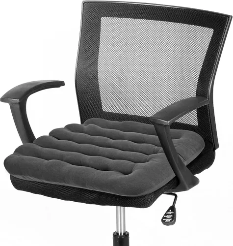 Vista 10 de BUYUE Good Support - Cojín acolchado para silla de oficina, terciopelo suave, cómodo, antideslizante, para escritorio de computadora, silla