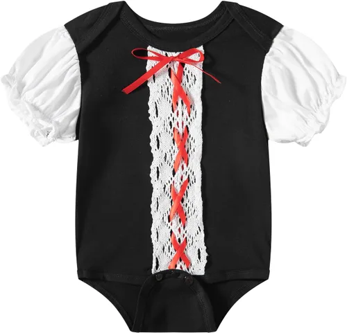 Vista 3 de Baby Gilrs - Falda de Halloween con capucha roja con capa