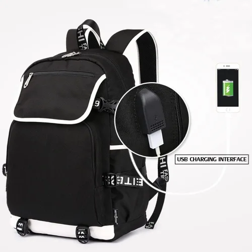 Vista 3 de DIOMMELL Mochila de anime con capacidad de lona, mochila para computadora portátil
