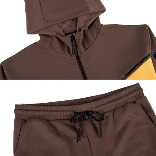 Vista 5 de Men's Tracksuits Sweatsuits For Men Hooded Tracksuit Sweatsuit Long Sleeve Full-Zip Jogging Sweatpants 2 Piece
