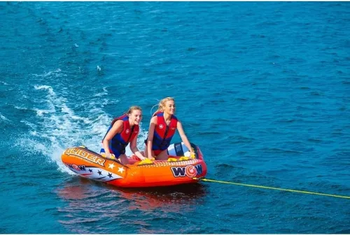 Vista 3 de Wow Sports Glider Towable Tube - Flex Seating - Soft Top - for Boating