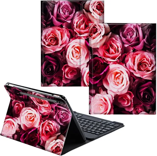 Vista 56 de Para Samsung Galaxy Tab S6 Lite Funda 2022/2020 Teclado Inalámbrico Desmontable Y Cubierta De Soporte De Cuero PU Funda Protectora Para Samsung