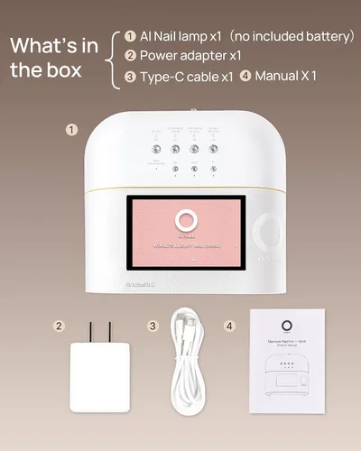 Vista 8 de Lámpara de uñas LED UV para uñas de gel – O NAIL AI Smart Precision Scan reduce la exposición a los rayos UV, secador de uñas de 109 LED