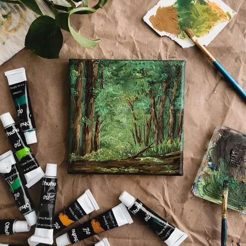 Vista 6 de Ohuhu - Juego de pintura al óleo, 24 colores a base de aceite, 12 ml/0.42 oz x 24 tubos. Suministros de pintura al óleo no tóxicos para pintar