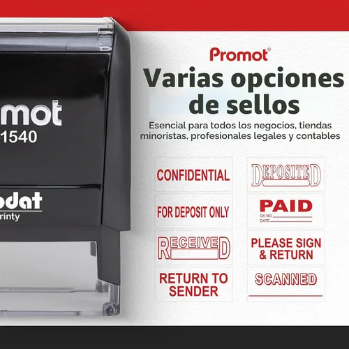 Vista 4 de Promot Sello autoentintado confidencial - Sello para contabilidad y notario