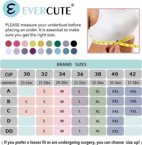 Vista 6 de Evercute - Brasier deportivo para mujer, con relleno, tirantes cruzados y sin costuras, brasier de soporte medio para alto impacto, ideal para yoga