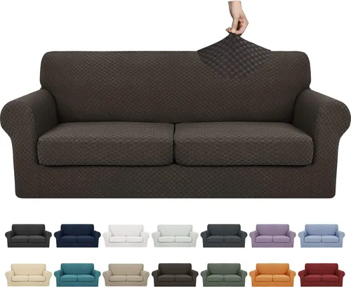 Vista 28 de YEMYHOM - Fundas elásticas para cojín individual, protector de sofá, silla, asiento, funda deslizante, funda suave de sofá, reemplazo, grande, a