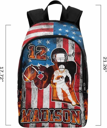 Vista 2 de Bolsa de viaje personalizada para niños, mochila personalizada para niños adolescentes con nombre para hijo, hija, regalo de regreso a la escuela
