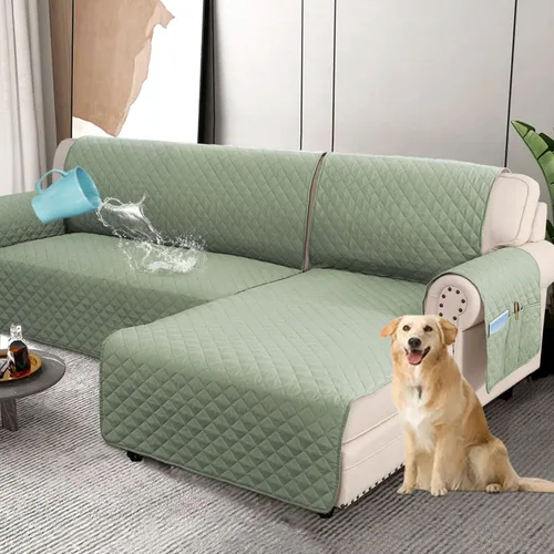 Vista 12 de H.VERSAILTEX Fundas de sofá 100% impermeables para sofá seccional, fundas de sofá seccional de 2 piezas, funda de sofá seccional en forma de L