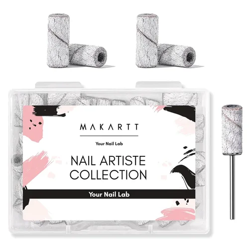 Vista 10 de Makartt - Puntas de taladro para uñas y bandas de lijado para taladro de uñas, 100 piezas de 4 colores de grano grueso y fino 80/120/180/240