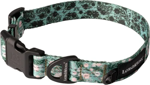 Vista 5 de Leash Boss Collar reflectante ajustable para perro, hebilla de liberación rápida y ribetes e hilos reflectantes para perros pequeños, medianos