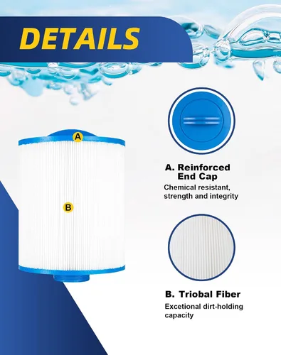 Vista 4 de ZOTEE Filtro de spa que reemplaza a balnearios artesianos, Unicel 6CH-502, Filbur FC-0311, PAS50SV-F2M, PAS50, Master Deluxe M60506, Excel XLS-604