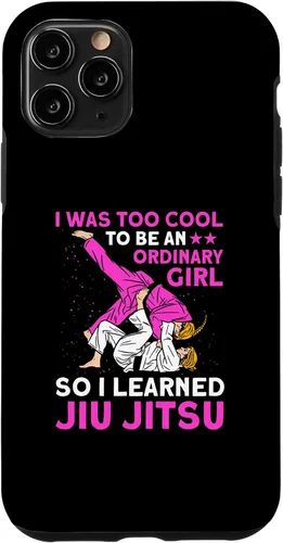 Vista 10 de Funda de Jiu Jitsu brasileño para iPhone 15 demasiado genial para ser una chica ordinaria