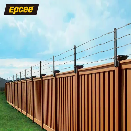 Vista 6 de Extensor de poste de valla, alambre de púas de 23.5 pulgadas, brazo extendido, para cercas exteriores para aumentar la altura, proteger
