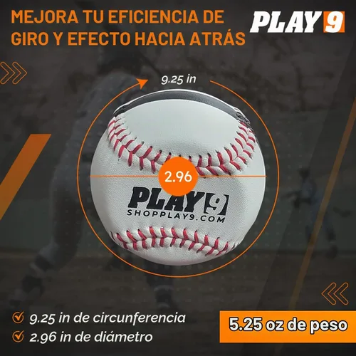 Vista 3 de Spin Trainer - Béisbol de entrenamiento para lanzadores - Cuero genuino para una sensación de juego - Ayudas de entrenamiento de béisbol - Hecho