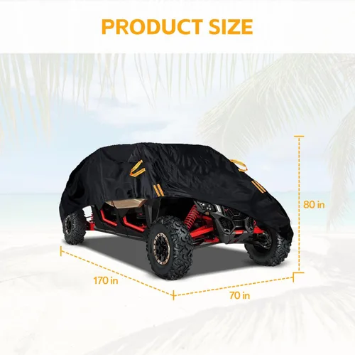 Vista 9 de Funda para UTV de 2 plazas impermeable para exteriores, resistente lado a lado, protección para todo tipo de clima, compatible con Polaris RZR