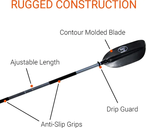 Vista 4 de BKC uh-kp224 86" Kayak par de remos resistentes, livianos con hélices antiderrapantes
