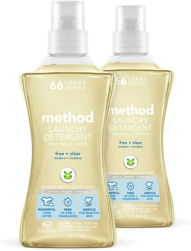 Vista 11 de Method Detergente líquido para lavandería; aroma a salvia de playa, removedor de manchas; 66 cargas por botella de 53.5 onzas; (paquete de 4)
