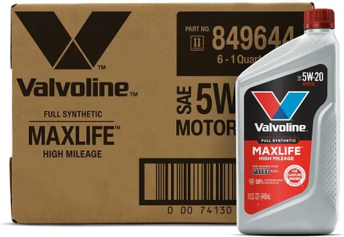 Vista 77 de Valvoline - Aceite de alto millaje 150 K con MaxLife Plus Technology, SAE 5W-20, 1 cuarto de galón
