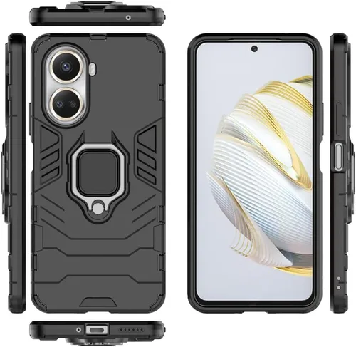 Vista 9 de Funda para Samsung Galaxy A04 4G, carcasa con soporte para Samsung SM-A045F/DS Galaxy A04 4G / SM-A045M/DS SM-A045F SM-A045M, color negro