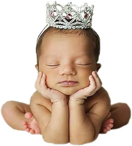 Vista 4 de Diadema para sesiones de fotos para recién nacidos, de cristal, princesa, fiesta, accesorios de fotografía