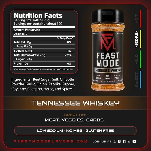 Vista 4 de Feast Mode Flavors Picante Pack 5 unidades Condimentos de 5 oz Condimento para preparación de comidas, bajo en sodio, sin MSG, sin gluten