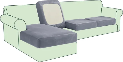 Vista 56 de CHUN YI - Funda elástica para cojín de sofá mediano, funda de asiento de sofá para mascotas, adecuada para sillón y sofá biplaza con tela lavable
