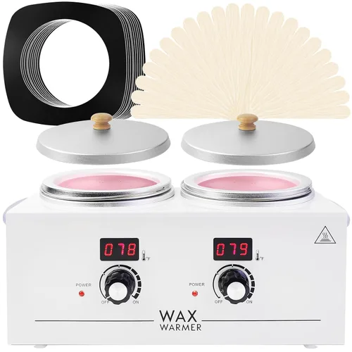 Vista 12 de Calentador de cera portátil para depilación sin dolor, calentador de cera profesional para mujeres y hombres con juego de temperatura ajustable, 40