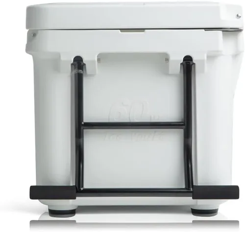 Vista 2 de Blue Coolers Ice Vault – 60 Quart Roto-Molded Ice Cooler with Wheels Large Ice Chest Holds Ice up to 10 Days Blanco ártico con ruedas