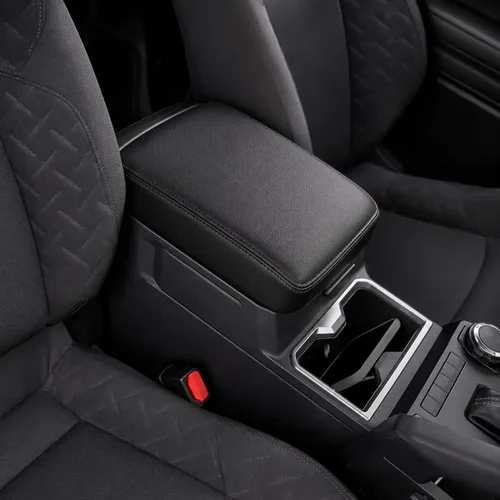Vista 38 de Great-luck Funda de cuero para consola central, almohadilla para reposabrazos, accesorios de cubierta de caja (costuras rojas) para BMW X1 2023 2024