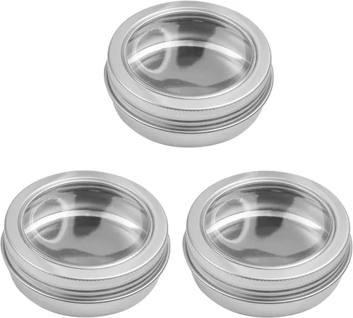Vista 22 de Othmro Latas redondas de metal de 8.3 onzas, latas de aluminio, contenedores recargables de 8.5 fl oz, botellas de lata con tapa de tornillo